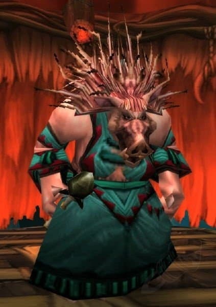 Charlga Razorflank, the final boss of Razorfen Kraul
