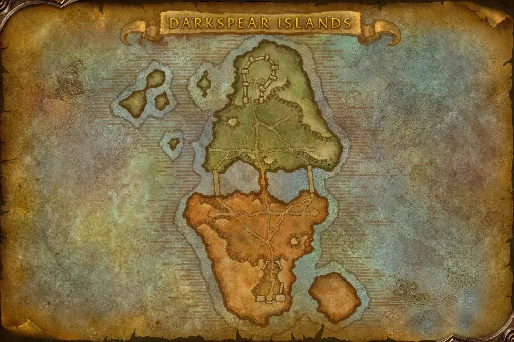 Map of Darkspear Islands in WoW Forever