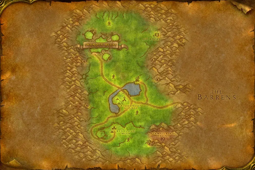 Mulgore on the Classic map