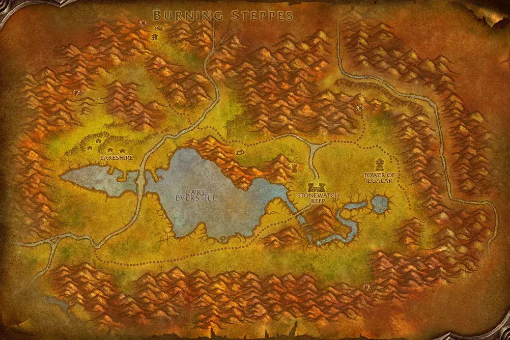 Redridge Mountains on the WoW Forever map
