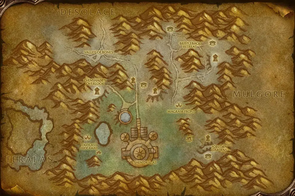 Map of Shen’dralas in WoW Forever