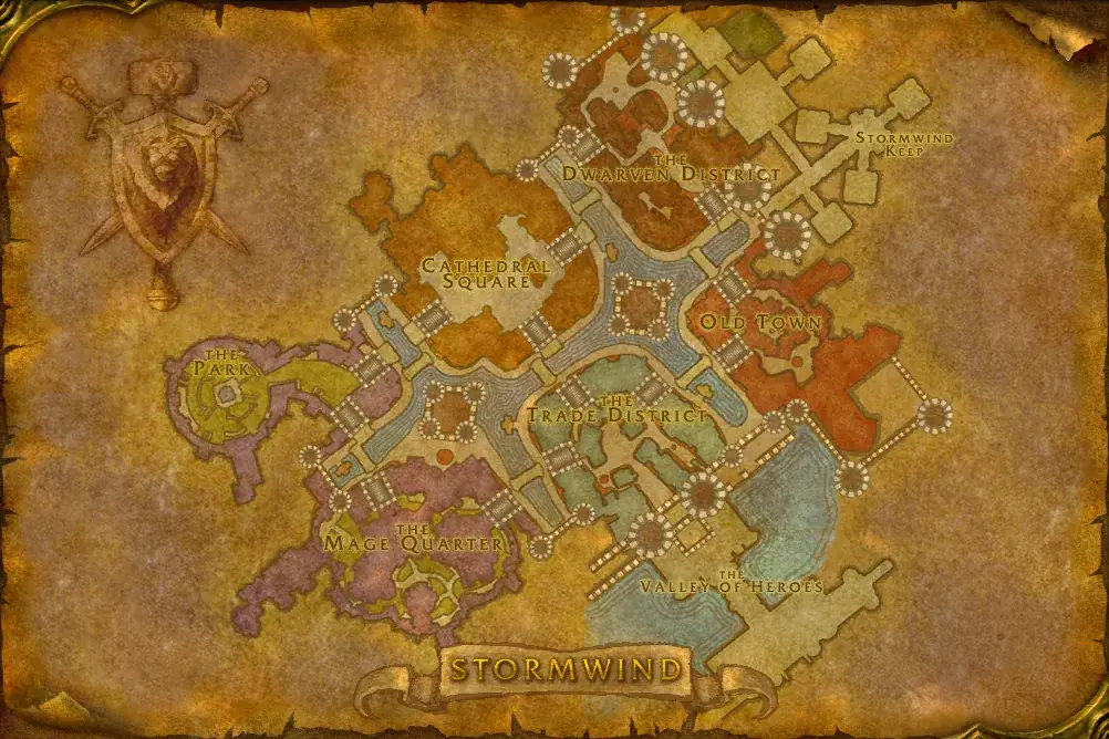 Stormwind City on the Classic map