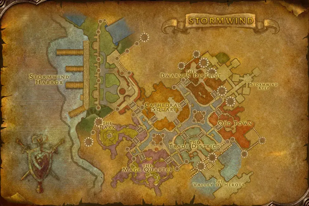 Stormwind City on the WoW Forever map